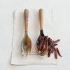 imageCreative CoOp Natural 2Piece Carved Horn Salad Server Set Medium