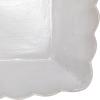 imageCreative CoOp Square Stoneware Serving Scalloped Edge in Various Sizes Matte White Set of 4 Dish 134quot Square 214quot Square 234quot Square
