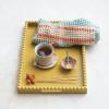 imageCreative CoOp Sunny Wood Tray with Handles Yellow