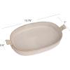 imageCreative CoOp White Long Stoneware Dish with Reactive Glaze LargeBaker