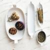 imageCreative CoOp White Long Stoneware Dish with Reactive Glaze LargeBaker