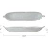 imageCreative CoOp White Long Stoneware Dish with Reactive Glaze LargeDish