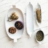imageCreative CoOp White Long Stoneware Dish with Reactive Glaze LargeDish