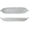 imageCreative CoOp White Long Stoneware Dish with Reactive Glaze LargeDish
