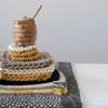 imageCreative CoOp Woven Cotton Buffalo Check and Fringe Placemat 19quot L x 13quot W x 0quot H GreyYellow