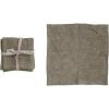 imageCreative CoOp 10 Inches Square Stonewashed Linen Cocktail Party and Kitchen Use Olive Color Set of 4 Napkin Green