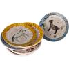 imageCreative CoOp Enchanted Fauna Series Stoneware Plates Multicolor Set of 4