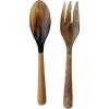 imageCreative CoOp Natural 2Piece Carved Horn Salad Server Set Medium
