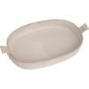 imageCreative CoOp White Long Stoneware Dish with Reactive Glaze LargeBaker