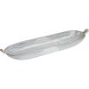 imageCreative CoOp White Long Stoneware Dish with Reactive Glaze LargeDish