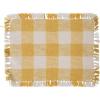 imageCreative CoOp Woven Cotton Buffalo Check and Fringe Placemat 19quot L x 13quot W x 0quot H GreyYellow