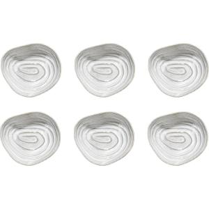 imageCreative CoOp 725 Inches Stoneware White Shell Set of 6 Bowls