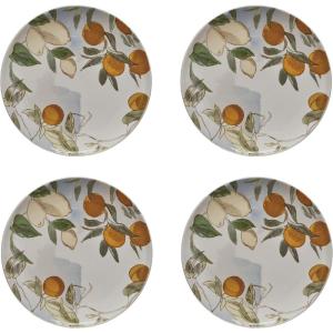 imageCreative CoOp Citrus Orchard Stoneware Plates Multicolor Set of 4