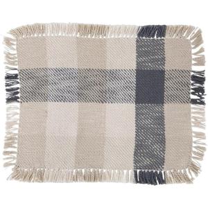 imageCreative CoOp Woven Cotton Buffalo Check and Fringe Placemat 19quot L x 13quot W x 0quot H GreyGray