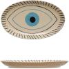 imageCreative CoOp 115 Inches Stoneware Eye Design Multicolor Plates