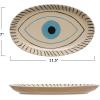 imageCreative CoOp 115 Inches Stoneware Eye Design Multicolor Plates