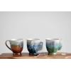 imageCreative CoOp 16 oz Stoneware Mug with Tea Bag Holder Reactive Glaze 3 Colors