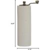 imageCreative CoOp 225 Inches Round Stoneware Grinder White Salt ampamp Pepper Shaker
