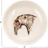 imageCreative CoOp 3 Inches Round Stoneware 6 Animal Print Styles Cream Set of 12 Dish