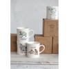 imageCreative CoOp 5 Inches Round Stoneware Animal Print Designs and Storage Box Cream Set of 8 Mugs
