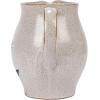 imageCreative CoOp 675 Inches 50Ounce Debossed Stoneware Flower Design Reactive Glaze White and Black Pitcher