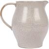 imageCreative CoOp 675 Inches 50Ounce Debossed Stoneware Flower Design Reactive Glaze White and Black Pitcher