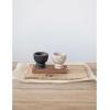 imageCreative CoOp 7 Inches Mango Wood Tray with 2 Marble Multicolor Set of 3 Bowl Natural