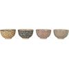 imageCreative CoOp Blossom Elegance Round Stoneware Plates Multicolor Set of 4Bowl