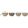 imageCreative CoOp Blossom Elegance Round Stoneware Plates Multicolor Set of 4Bowl