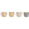 imageCreative CoOp Blossom Elegance Round Stoneware Plates Multicolor Set of 4Mug