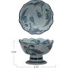 imageCreative CoOp Botanical Bliss Stoneware Bowl Blue and White
