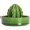 imageCreative CoOp CactusShaped Stoneware Juicer Green