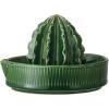 imageCreative CoOp CactusShaped Stoneware Juicer Green
