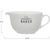 imageCreative CoOp For Goodness Bakes Stoneware Batter Bowl WhiteBatter Bowl