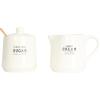 imageCreative CoOp For Goodness Bakes Stoneware Batter Bowl WhiteSugar  Creamer