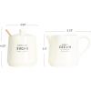 imageCreative CoOp For Goodness Bakes Stoneware Batter Bowl WhiteSugar  Creamer