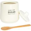 imageCreative CoOp For Goodness Bakes Stoneware Batter Bowl WhiteSugar  Creamer