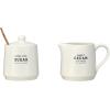 imageCreative CoOp For Goodness Bakes Stoneware Batter Bowl WhiteSugar  Creamer