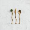 imageCreative CoOp Golden Twig Appetizer Utensil Set Gold Set of 3
