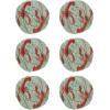 imageCreative CoOp Lobster Feast Stoneware Plates Red and Blue Set of 6