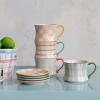 imageCreative CoOp Plaid Panache Stoneware Mug Set Multicolor Set of 4