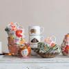 imageCreative CoOp Stoneware Mugs with Painted Winged Insects Set of 4 Styles Multicolor