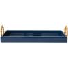 imageCreative CoOp Wide Nautical Bamboo Tray Navy