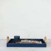 imageCreative CoOp Wide Nautical Bamboo Tray Navy