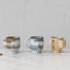 imageStoneware Mug with Tea Bag Holder Set of 3 Colors Reactive Glaze