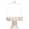 imageCreative CoOp 875 Inches Round Cake Stand Glass Pedestal with Cloche White Set of 2