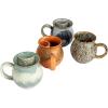imageCreative CoOp Artisanal Stoneware Mug with Teabag Holder Multicolor Set of 4