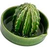imageCreative CoOp CactusShaped Stoneware Juicer Green