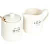 imageCreative CoOp For Goodness Bakes Stoneware Batter Bowl WhiteSugar  Creamer