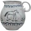 imageCreative CoOp Horse Stoneware Pitcher Multicolor